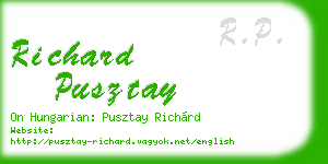 richard pusztay business card