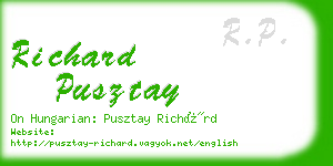 richard pusztay business card